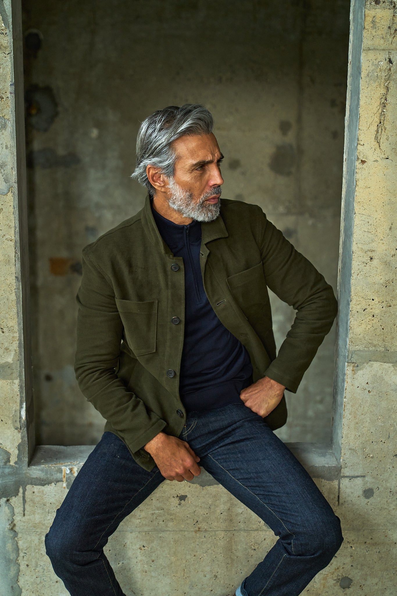 Southend Shacket Unlined - Olive Moleskin