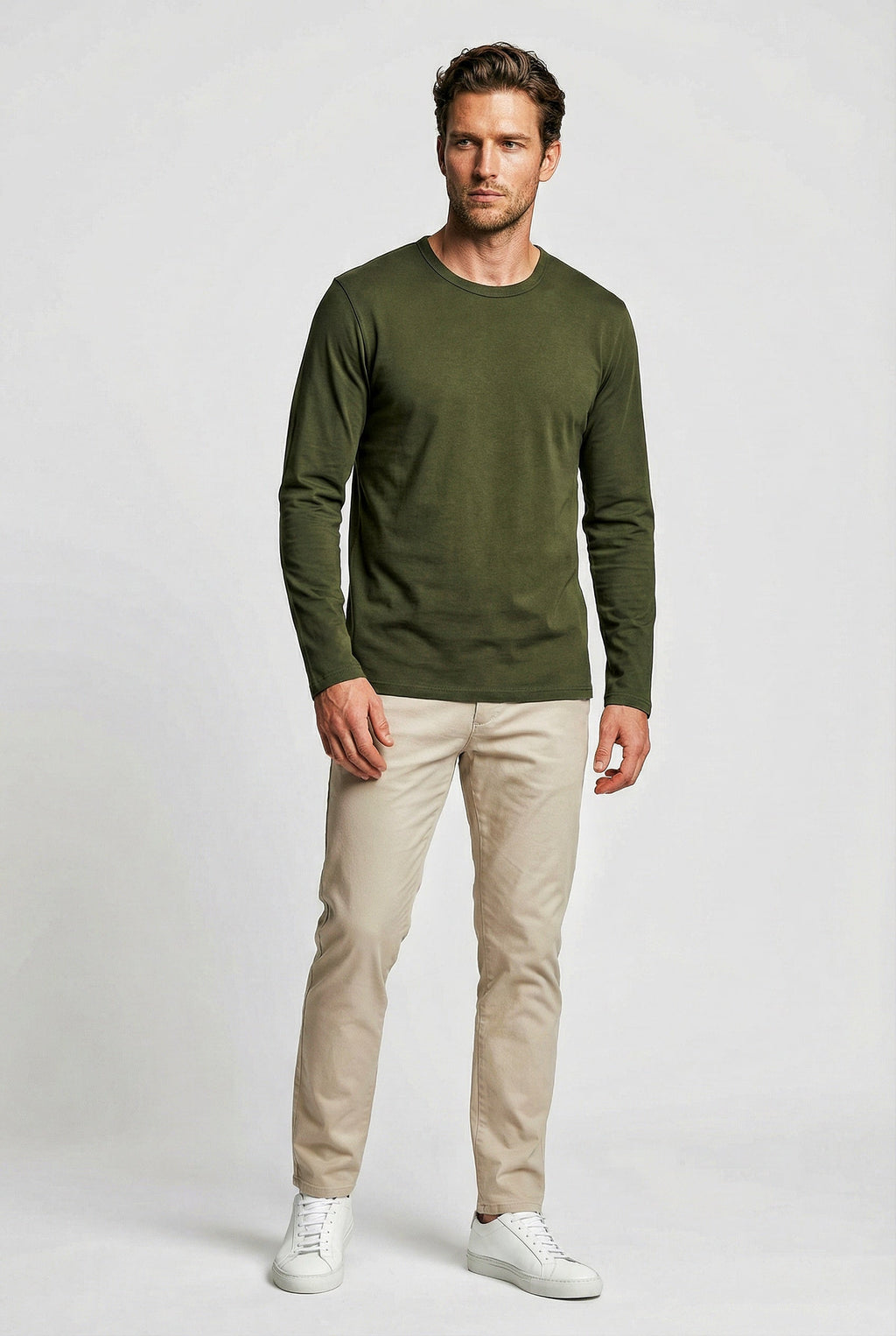 Bevis Long Sleeve Cotton T-shirt - Bottle