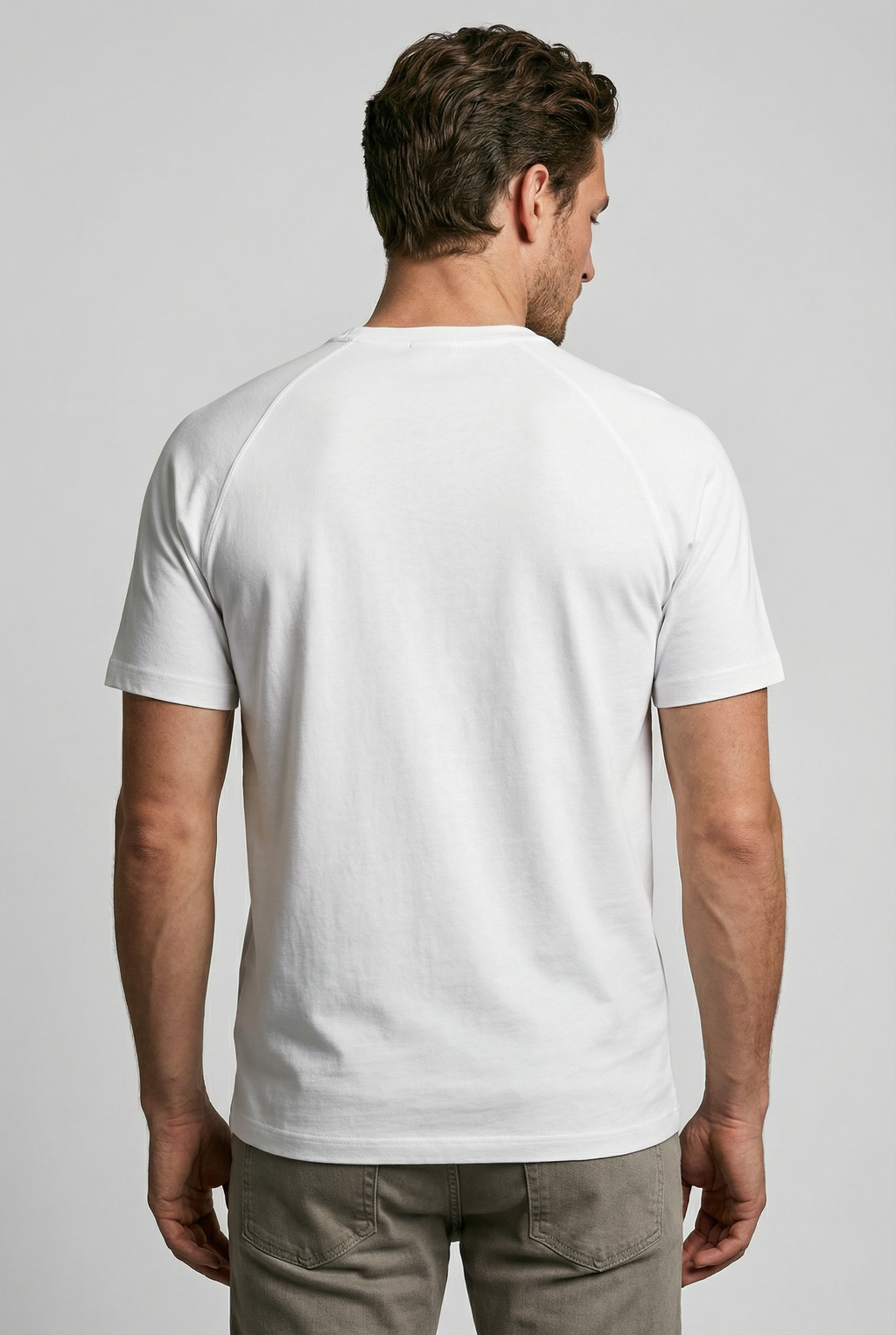 Hoxton Raglan Sleeve Fitted T-shirt - White