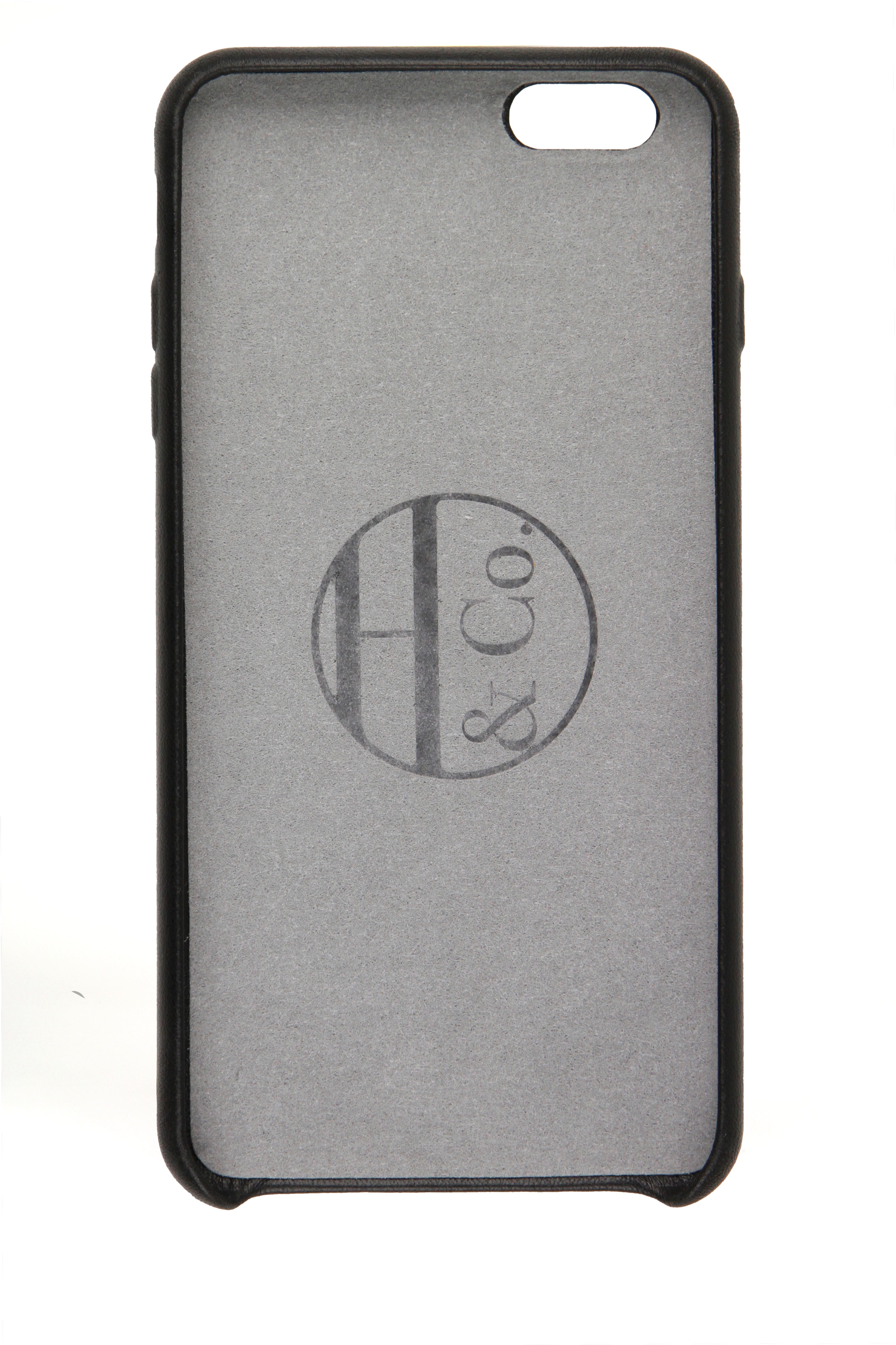 iPhone 6 Plus Case, Black Leather