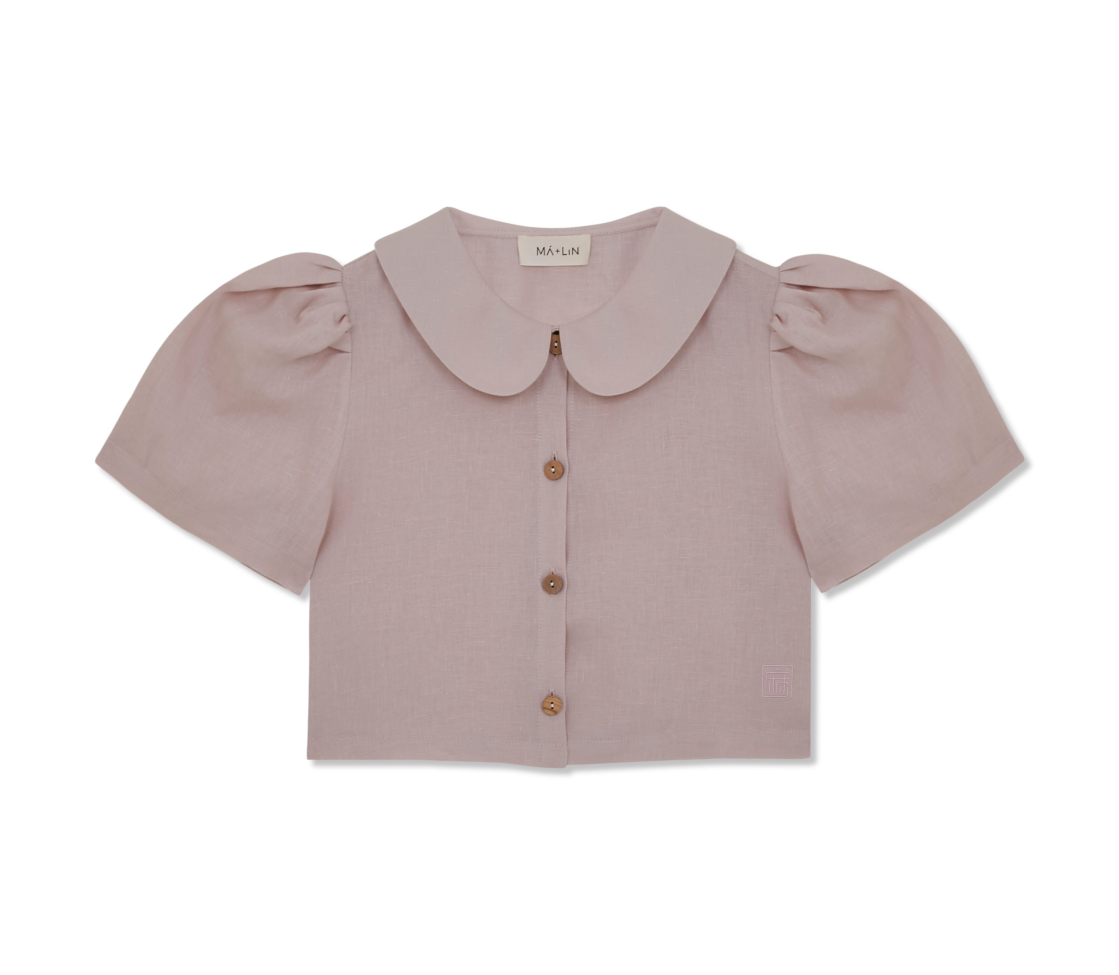 Frances Linen Cropped Blouse  - Primrose - Delivery from June 2026