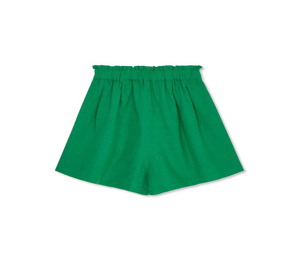 Olivia Linen Shorts - Jade - Made to Order