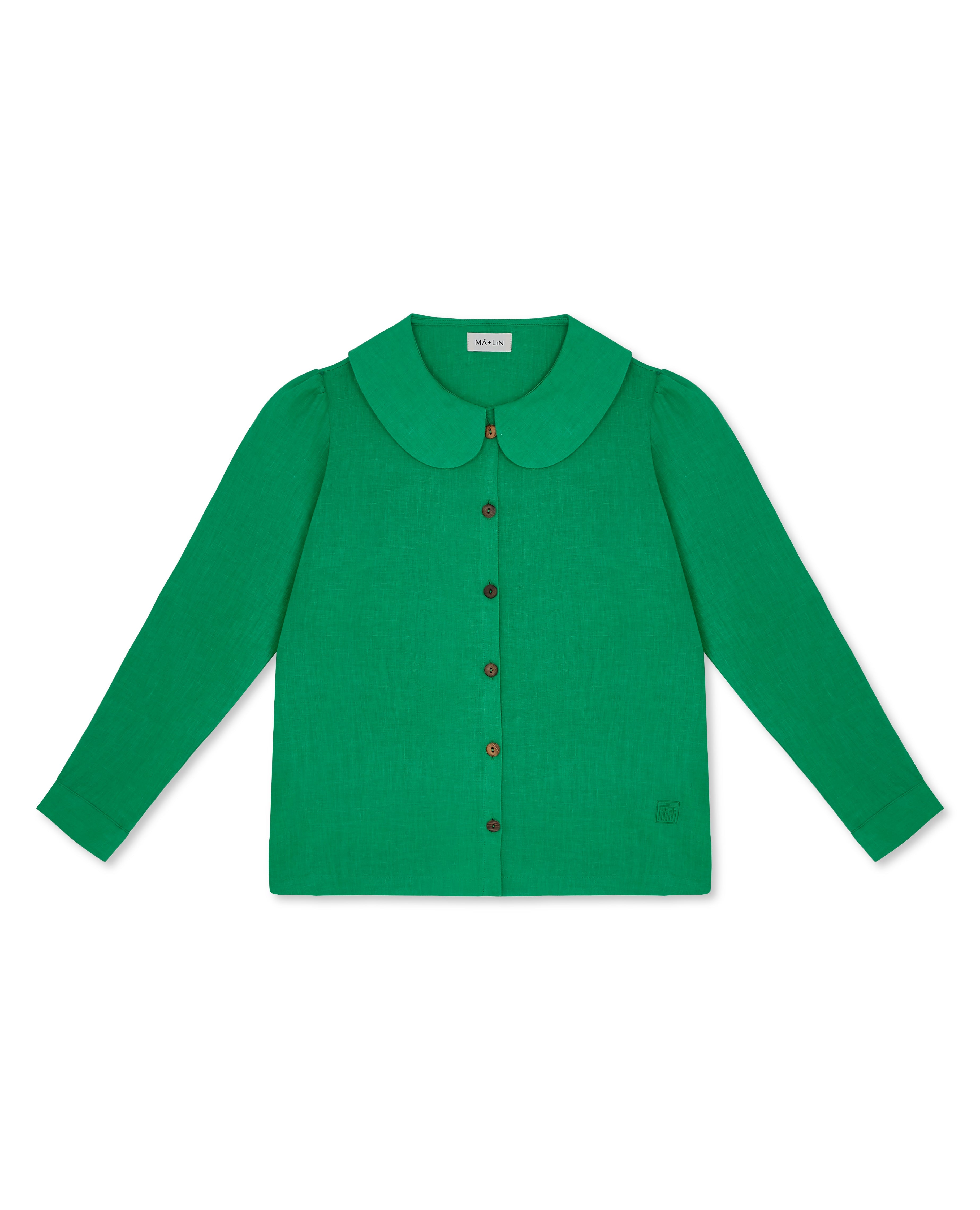 Claudine Linen Blouse  - Jade