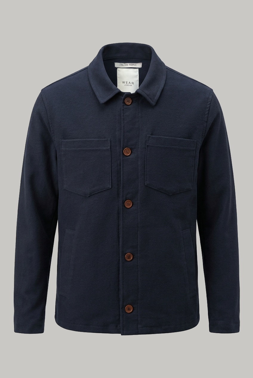 Southend Shacket Unlined - Navy Moleskin