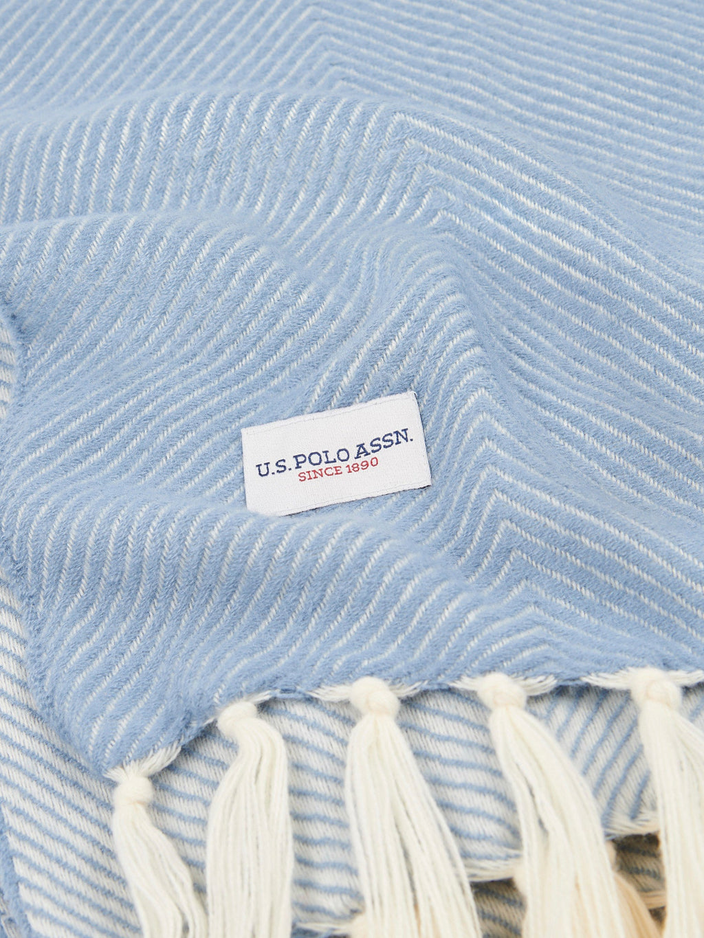 Luxury Herringbone Throw in Troposphere