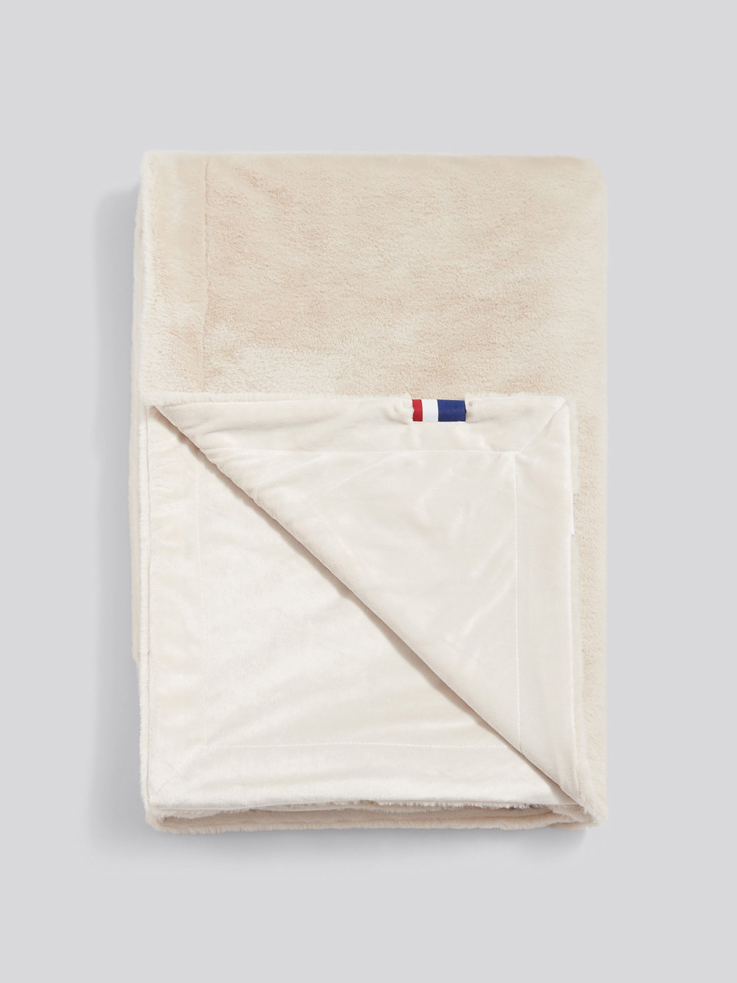 Premium Fur-Style Throw Silver Birch