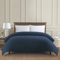 Channel Row Quilted Bedspread Navy Iris