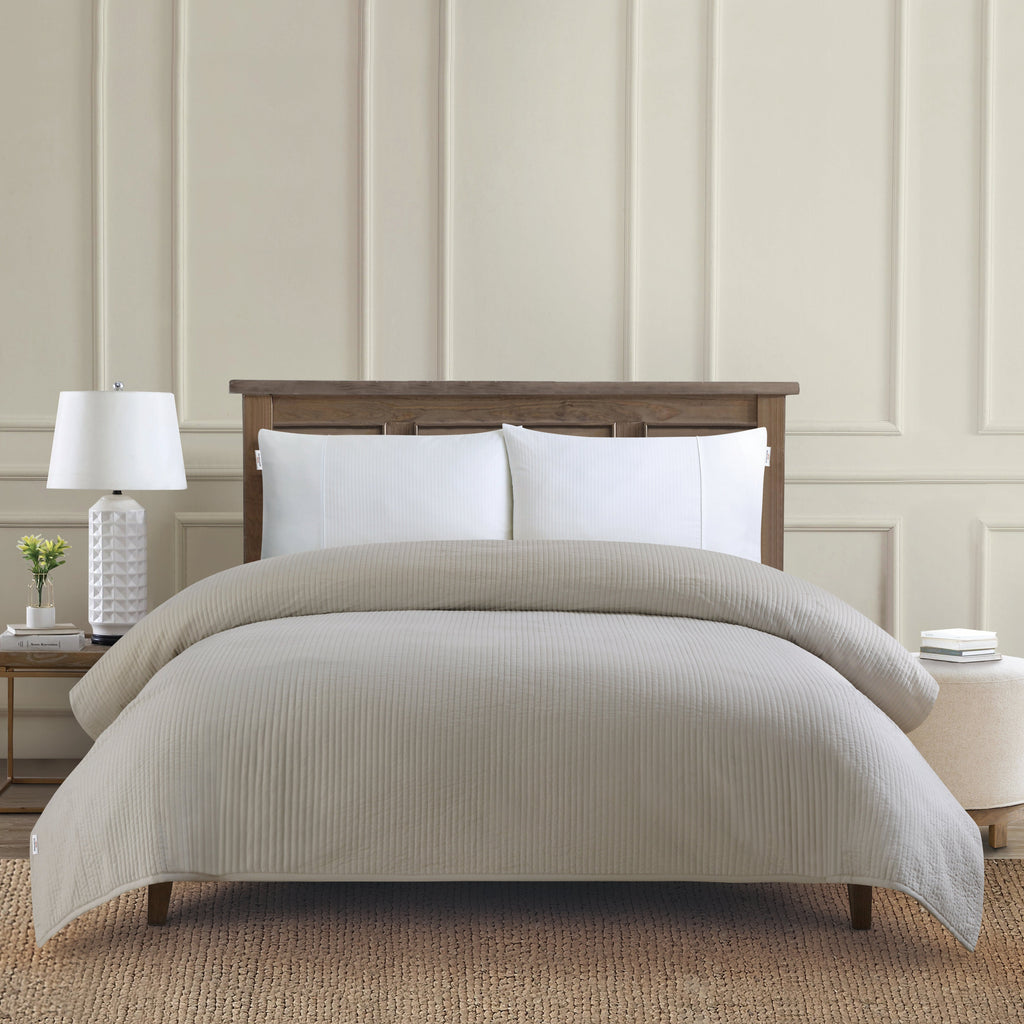 Channel Row Quilted Bedspread Cloud Cream