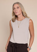 HERO sleeveless top, taupe