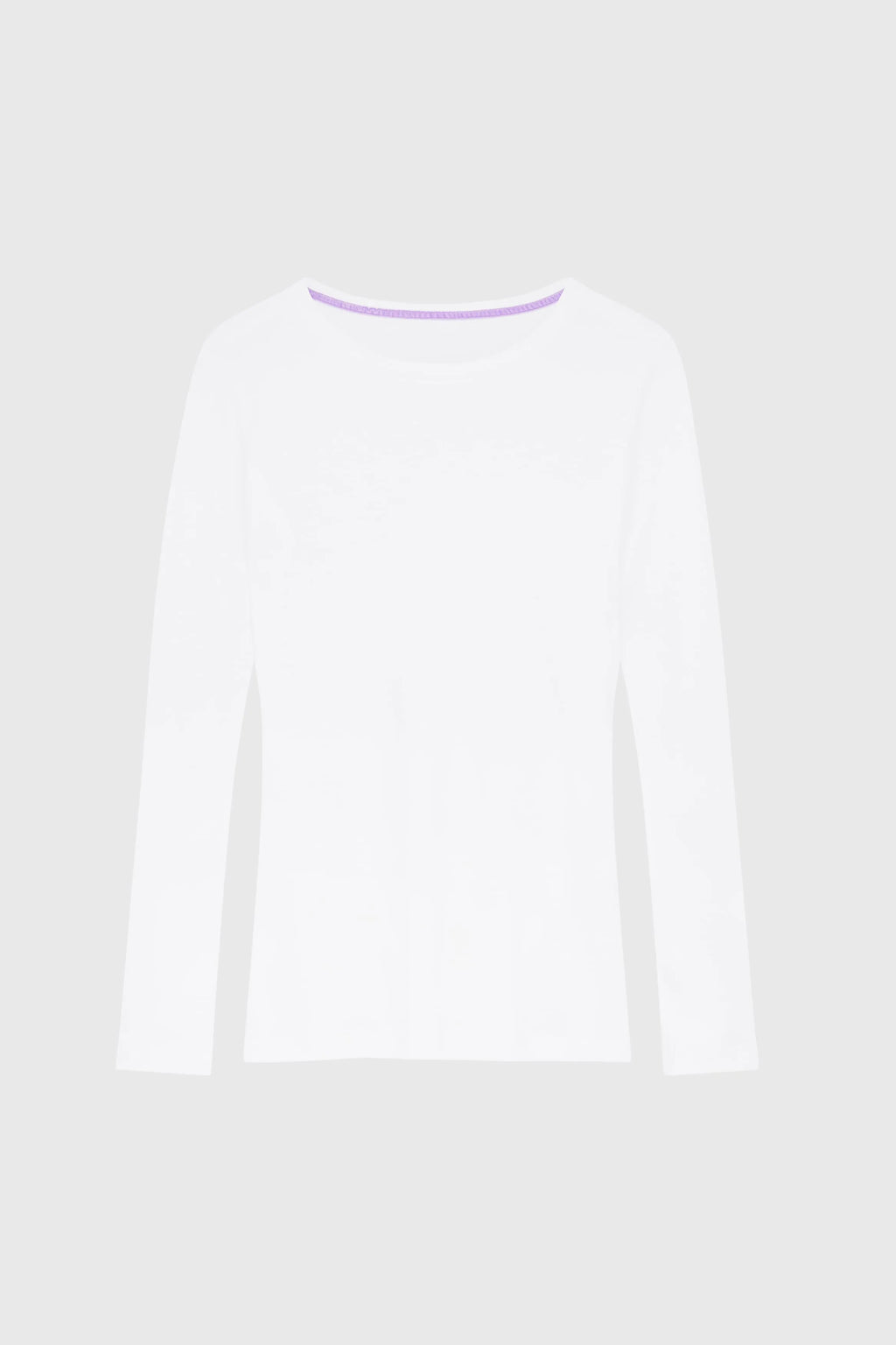 Long Sleeve Crew Neck Cotton Modal Blend T-shirt