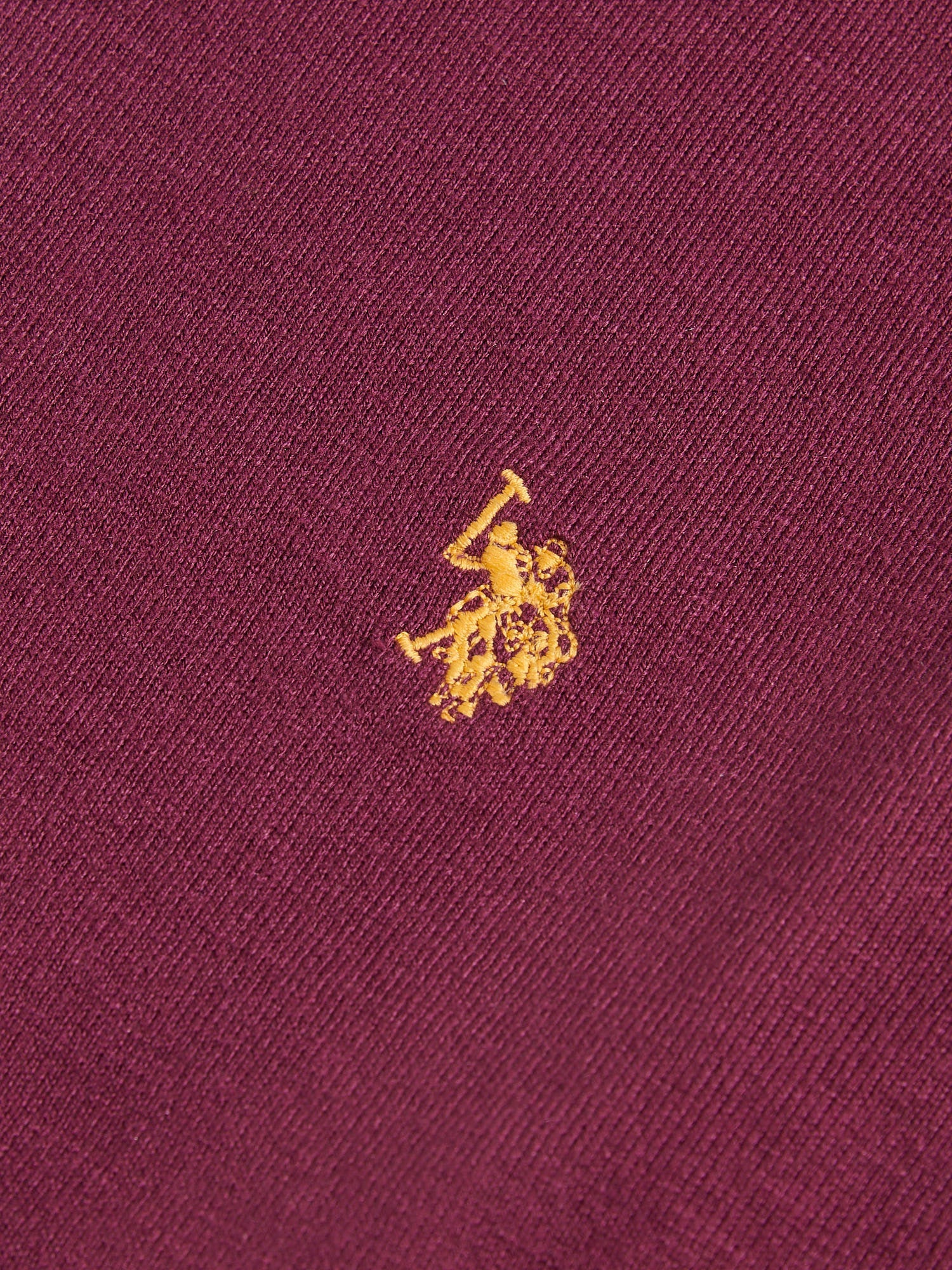 Mens Cotton Crewneck in Grape Wine