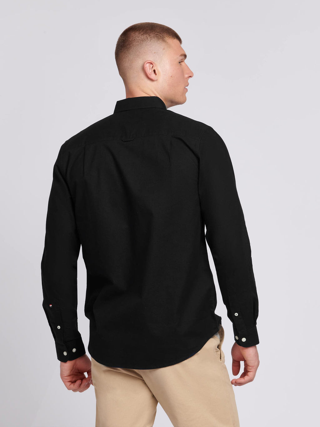 Mens Peached Oxford Shirt Black