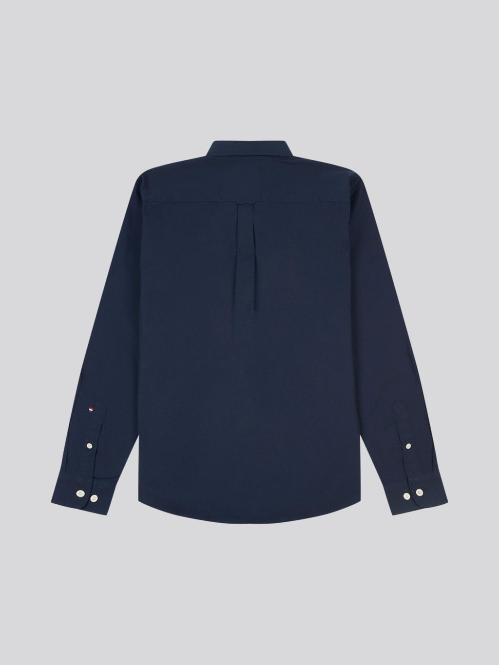 Mens Stretch Cotton Poplin Shirt Dark Sapphire Navy / Haute Red DHM