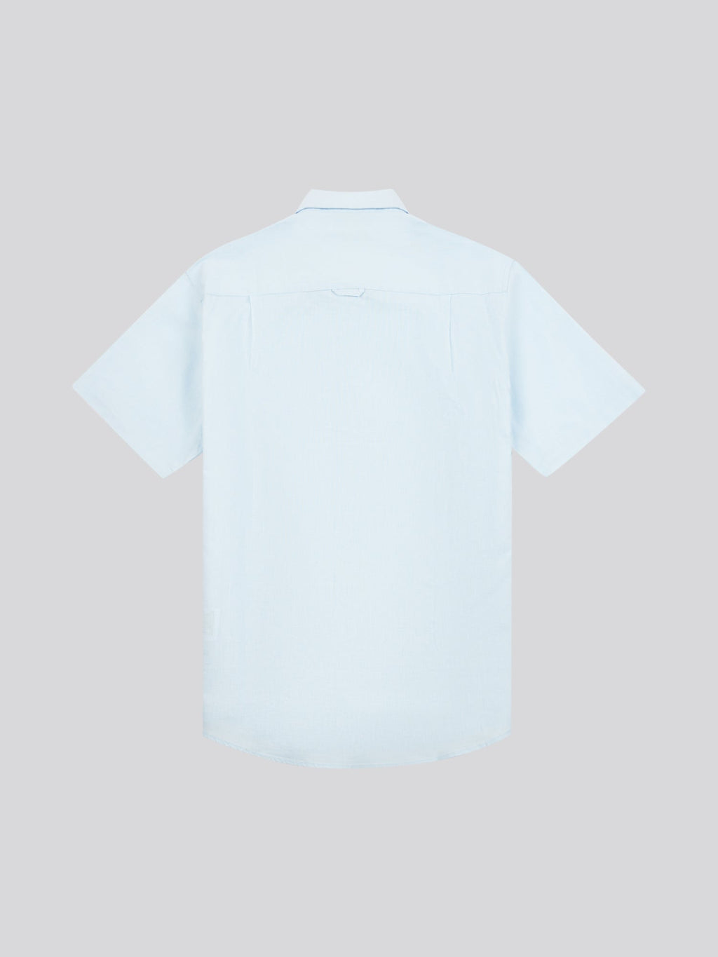 Mens Linen Blend Short Sleeve Shirt Ice Water