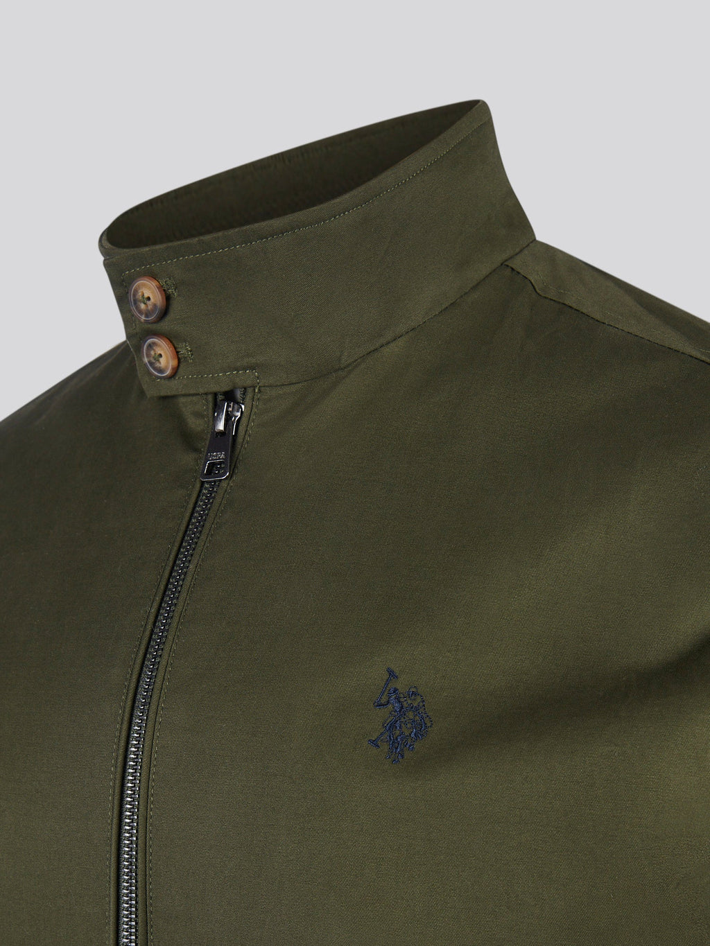 Mens Cotton Twill Harrington Jacket Forest Night