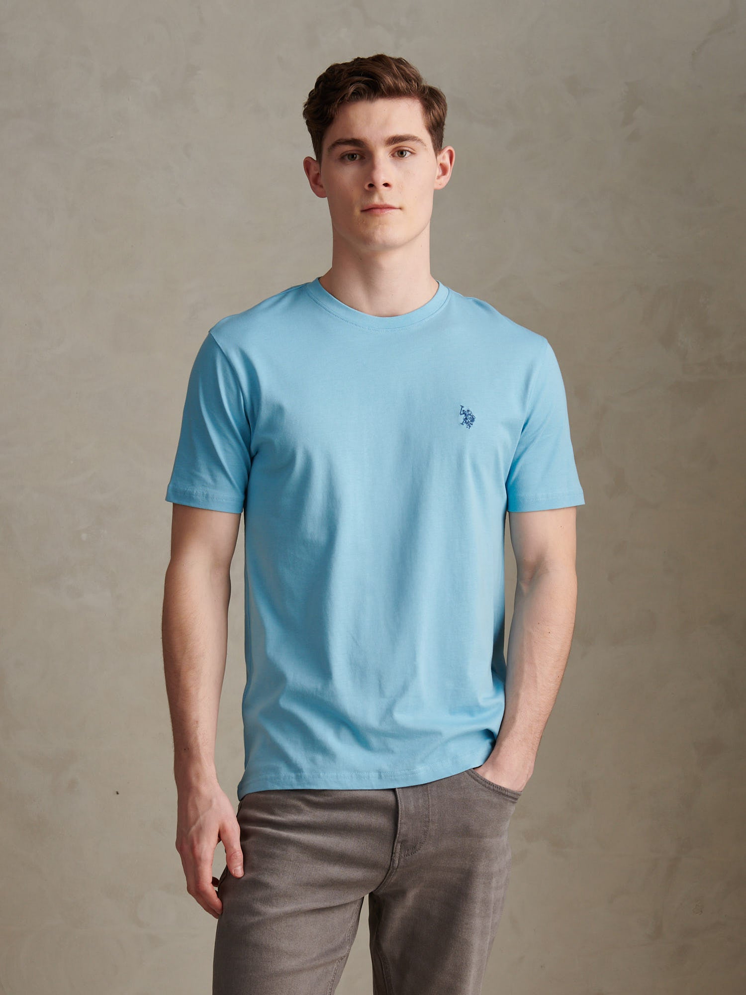 Mens Double Horsemen T-Shirt Air Blue