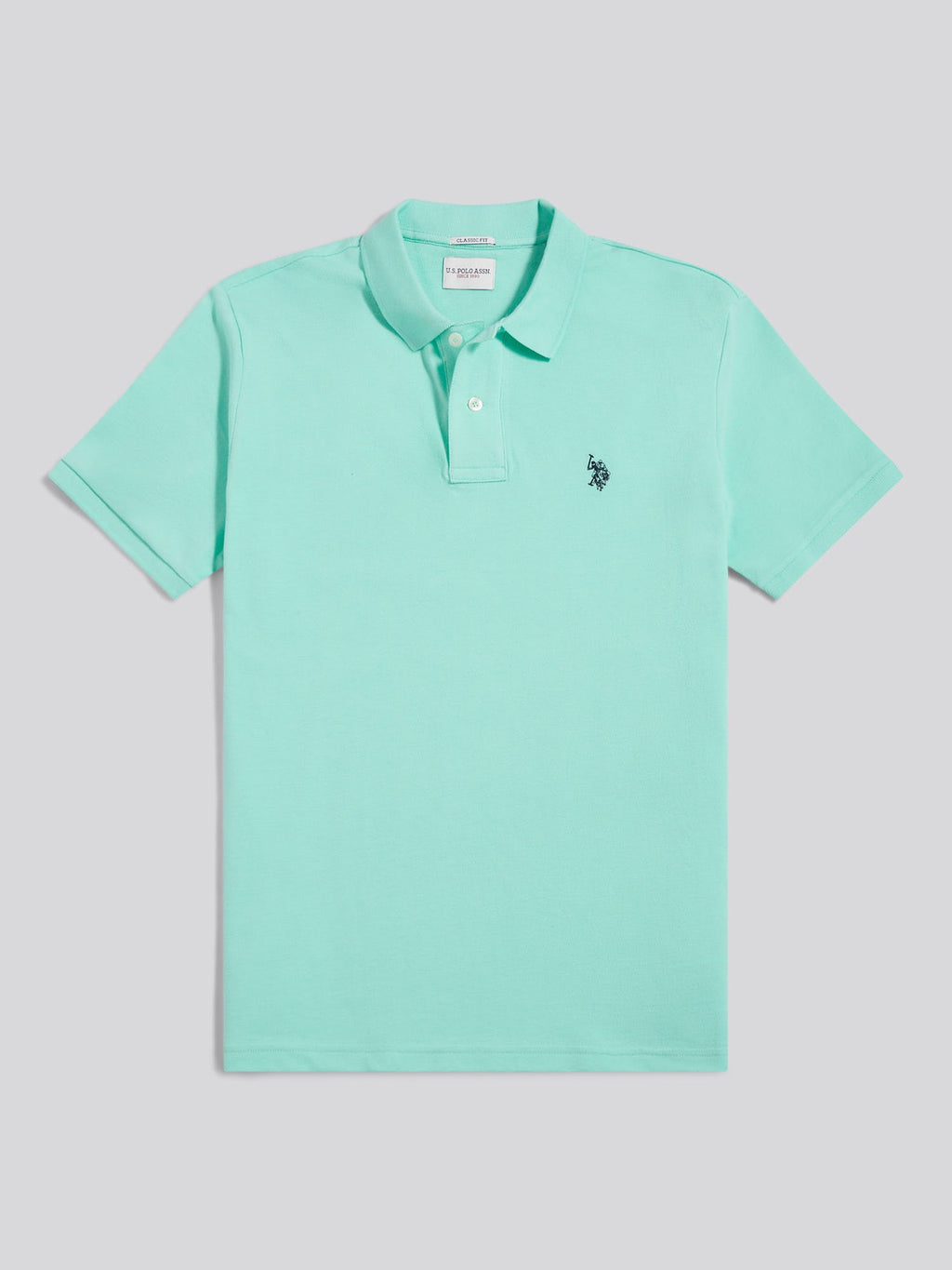Mens Double Horsemen Polo Shirt Ice Green