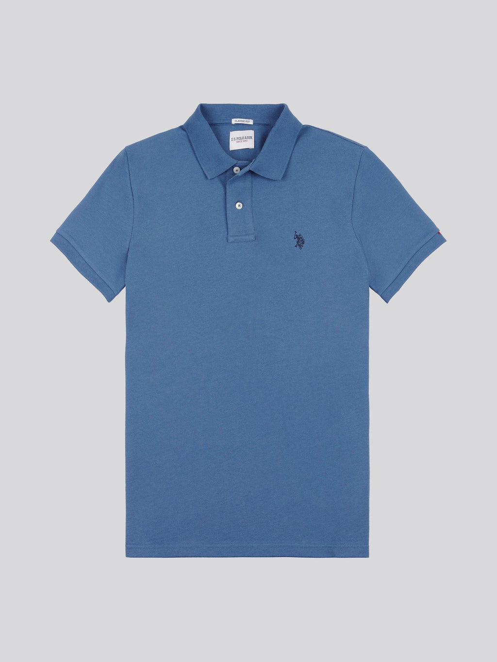Mens Double Horsemen Polo Shirt Blue Horizon