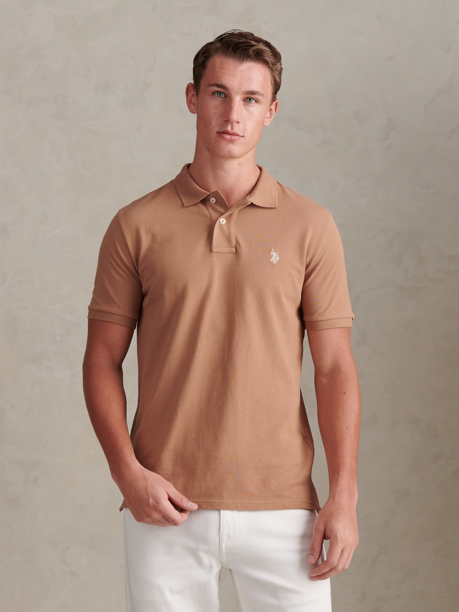 Mens Double Horsemen Polo Shirt Burro