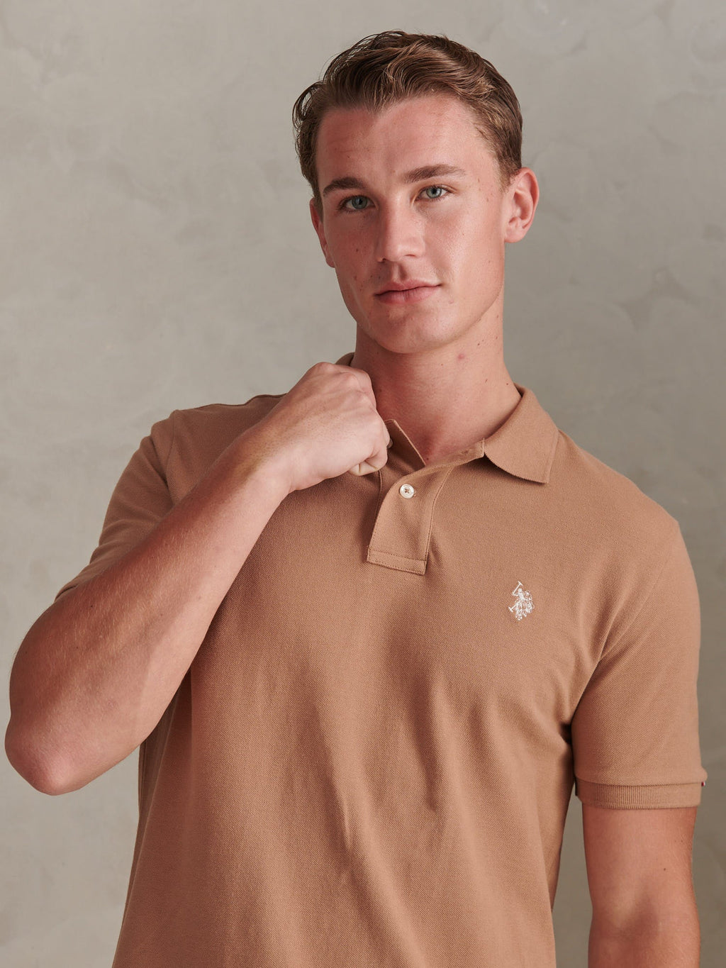 Mens Double Horsemen Polo Shirt Burro