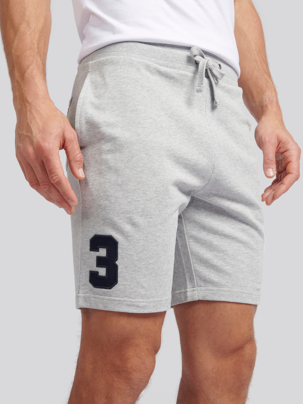 Mens Player 3 Sweat Shorts Mid Grey Marl