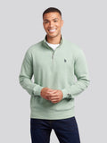 Mens 1/4 Zip Sweatshirt Iceberg Green