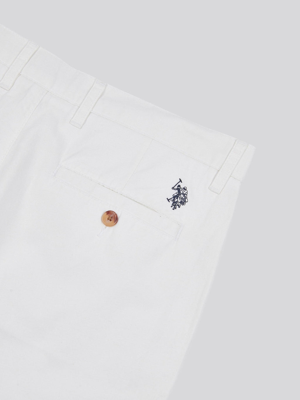 Mens Linen Blend Chino Shorts in Bright White