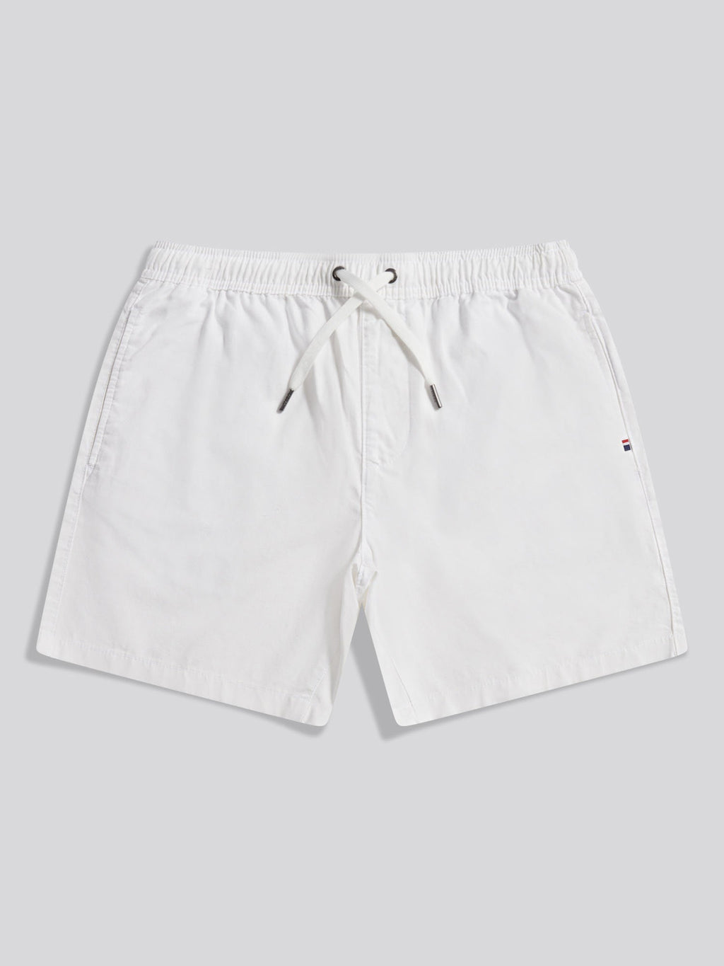 Mens Linen Blend Deck Shorts Bright White