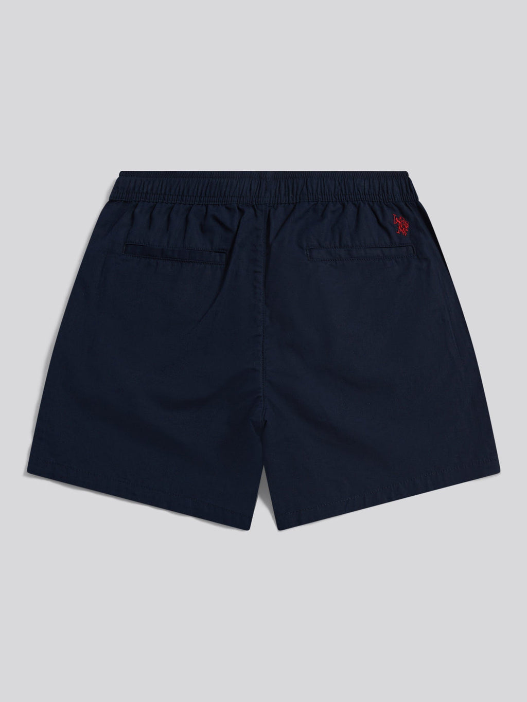 Mens Linen Blend Deck Shorts Dark Sapphire Navy / Haute Red DHM