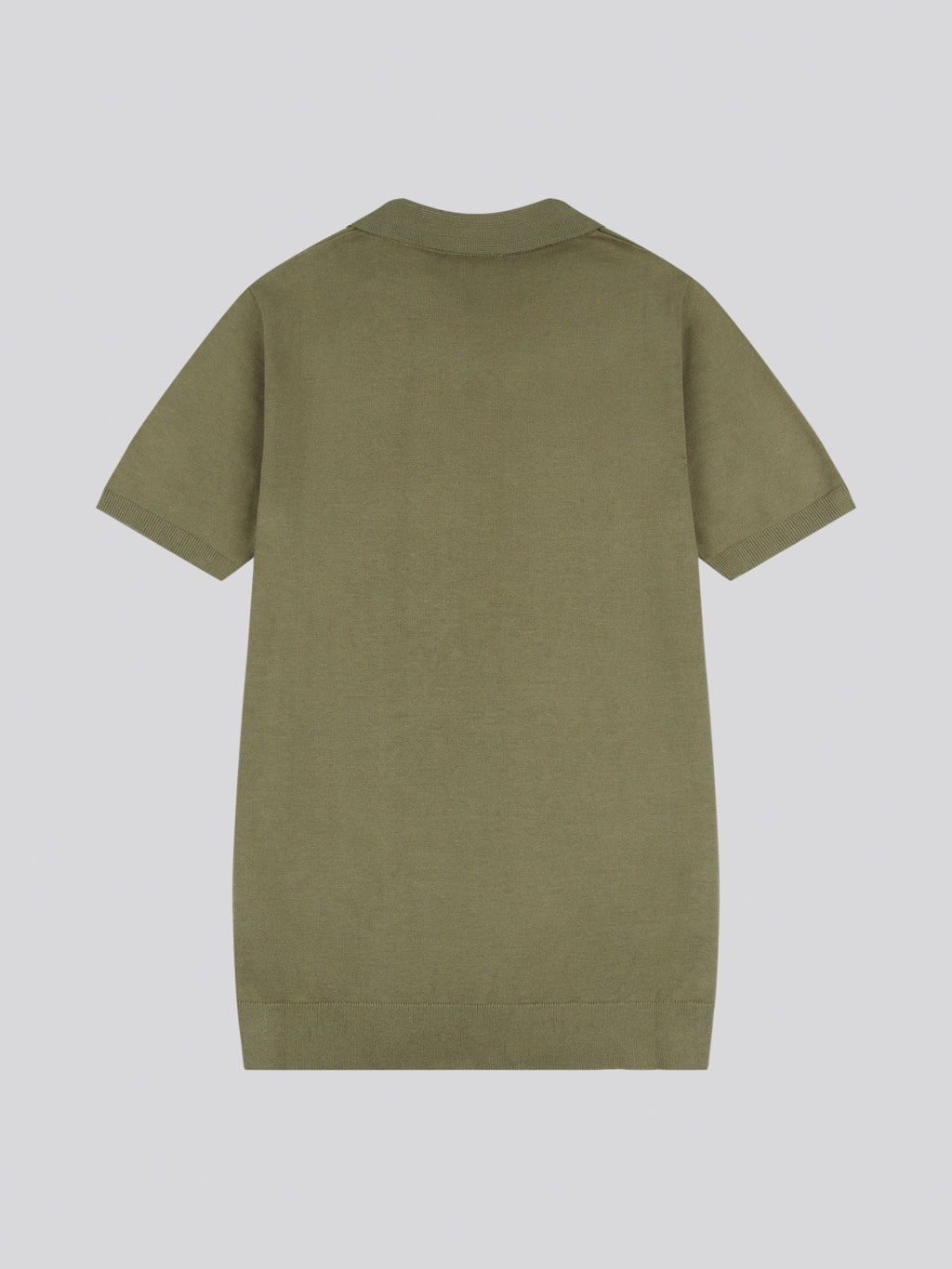 Mens Combed Cotton Revere Polo Shirt in Mulled Basil/Multi coloured DHM