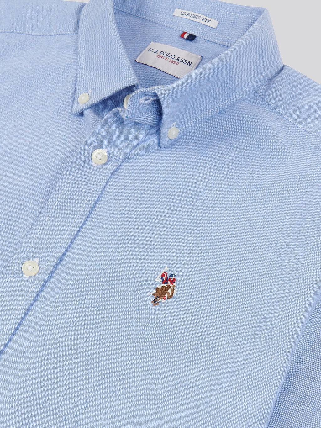 Mens  Short Sleeve Oxford Shirt Blue Yonder