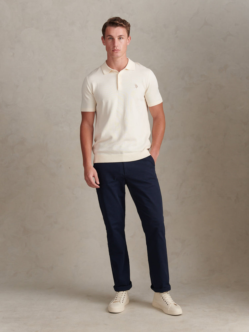 Mens Combed Cotton Polo Shirt Whisper White