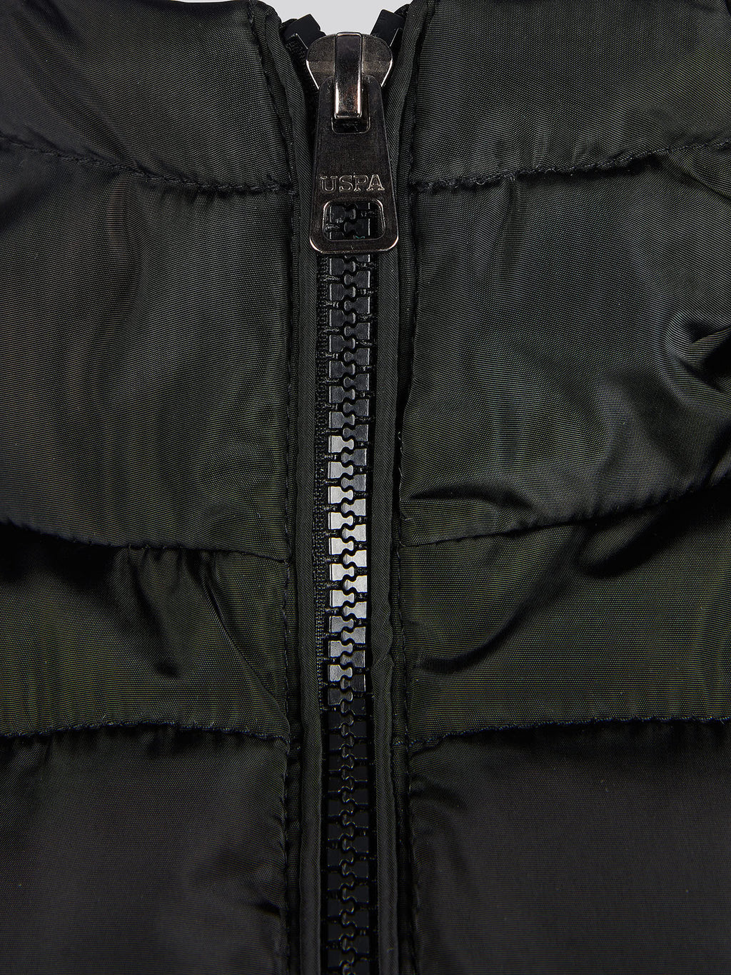 Mens Classic Longlined Puffer Jacket in Black