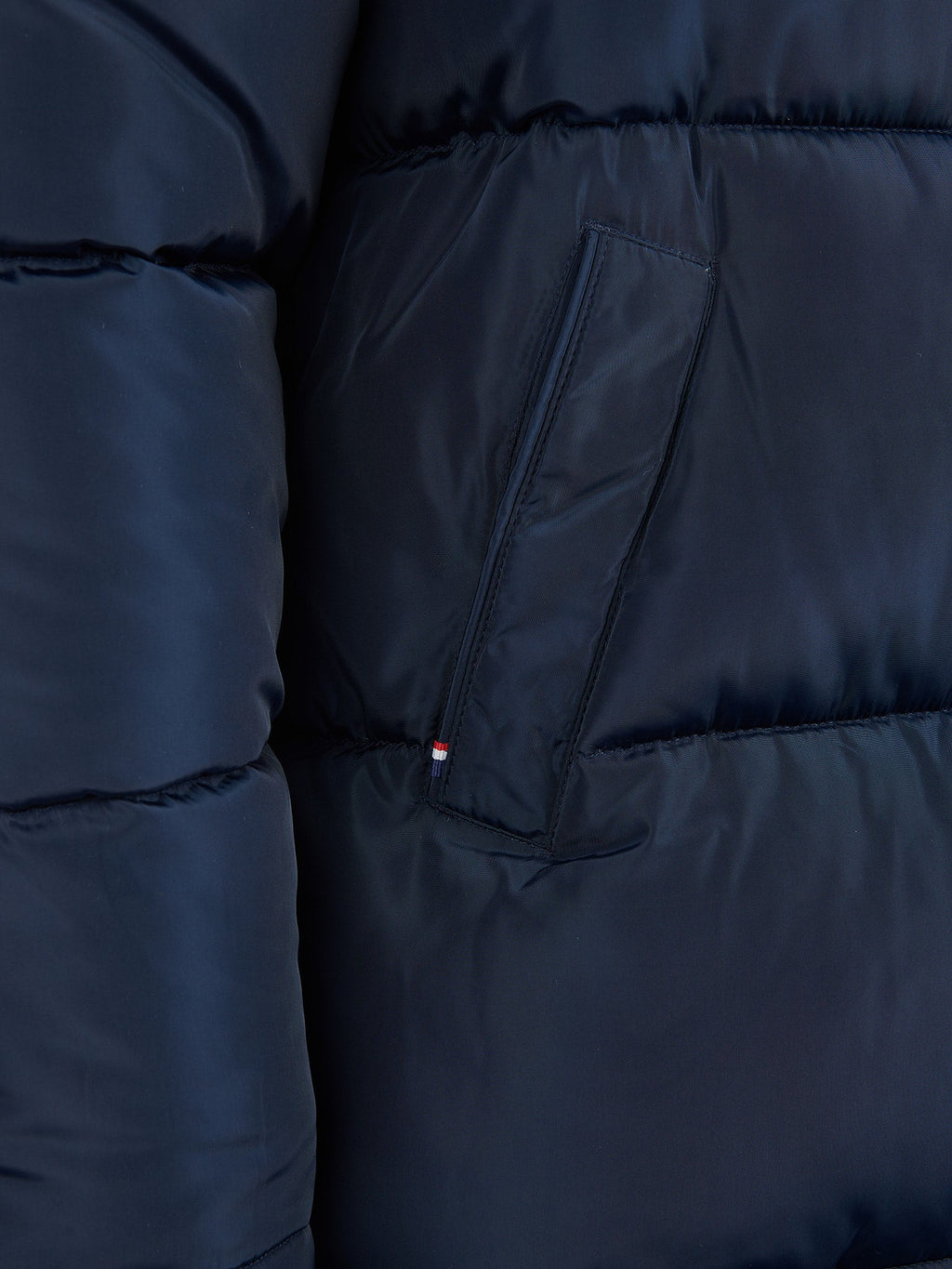 Mens Classic Longlined Puffer Jacket in Dark Sapphire Navy