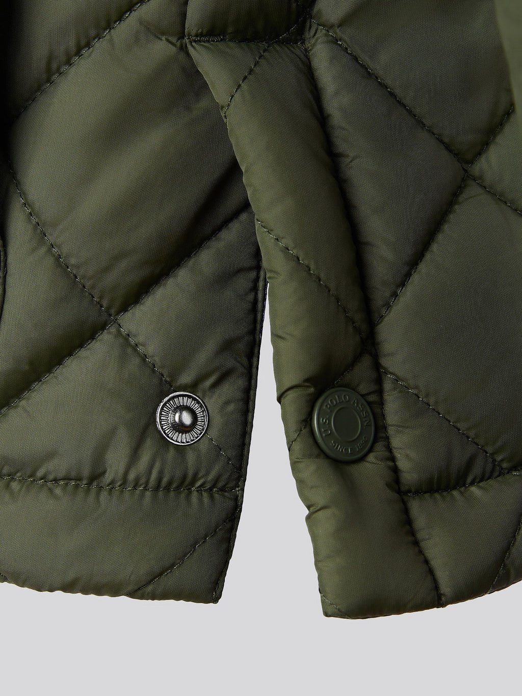 Mens Diamond Quilted Funnel Jacket in Forest Night