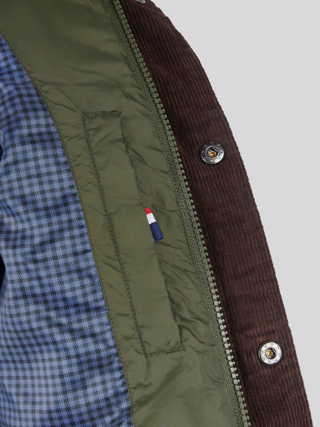 Mens Diamond Quilted Funnel Jacket in Forest Night
