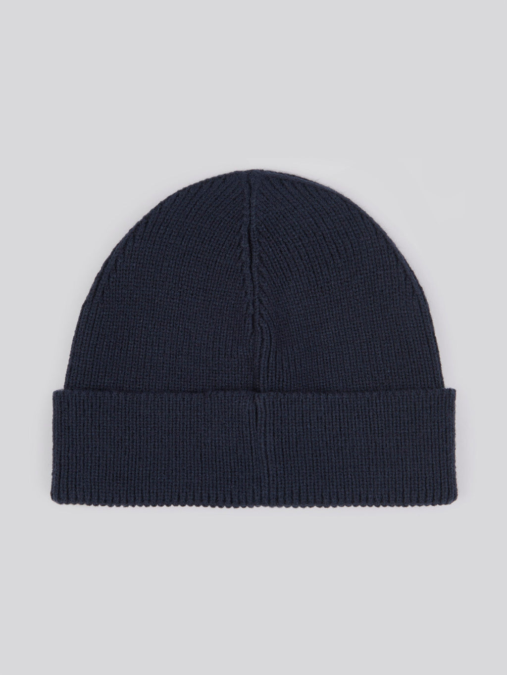 Mens Signature Double Horsemen Knit Beanie in Dark Sapphire Navy