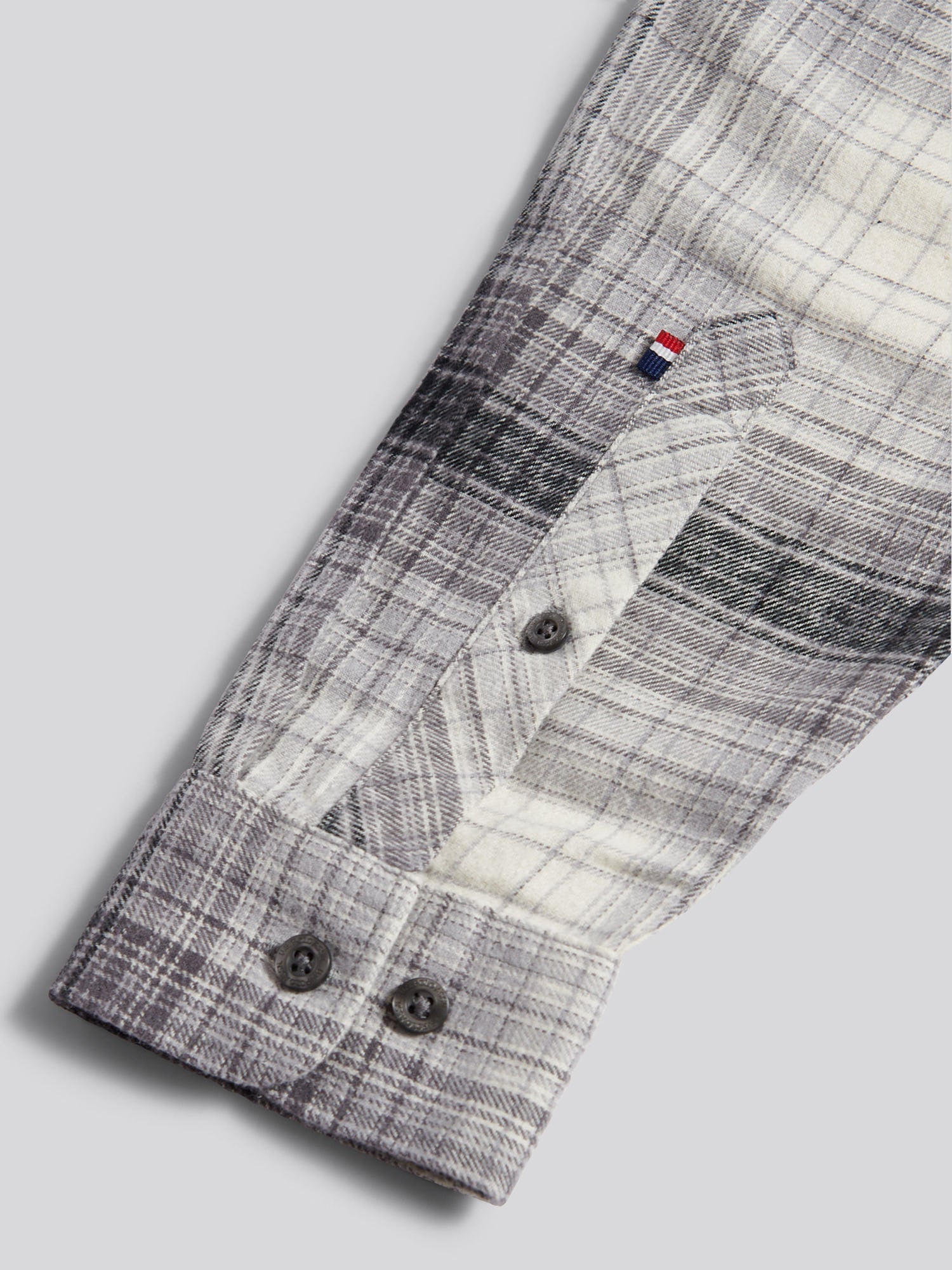 Mens Ombre Check Buttondown Shirt in Black