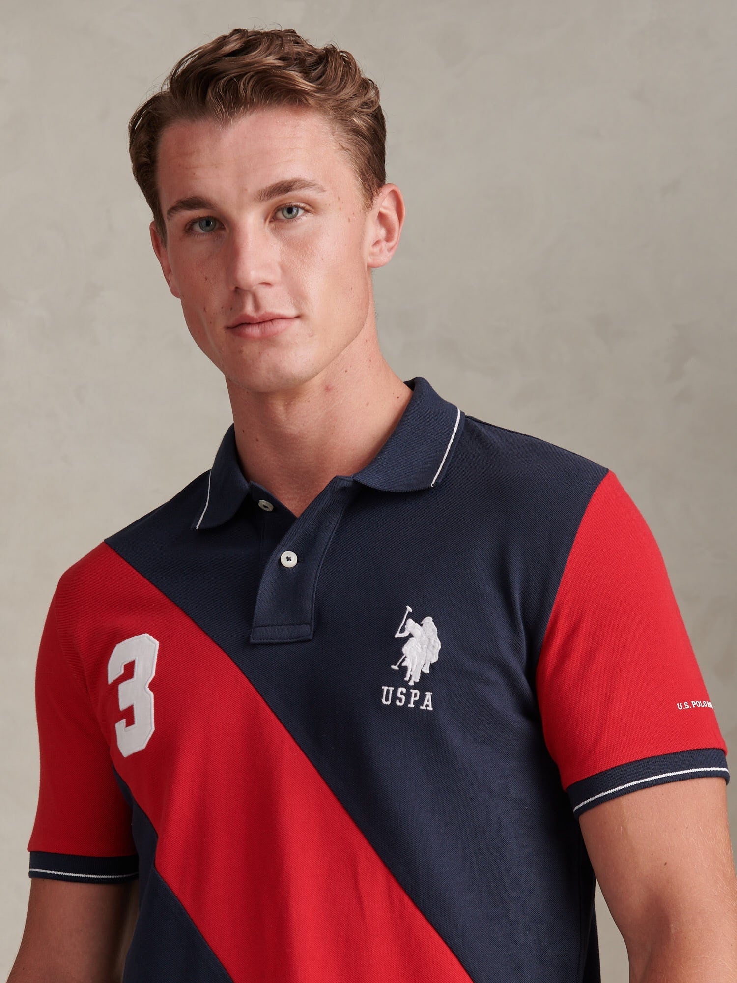 Mens Sash Pique Polo Shirt Dark Sapphire Navy