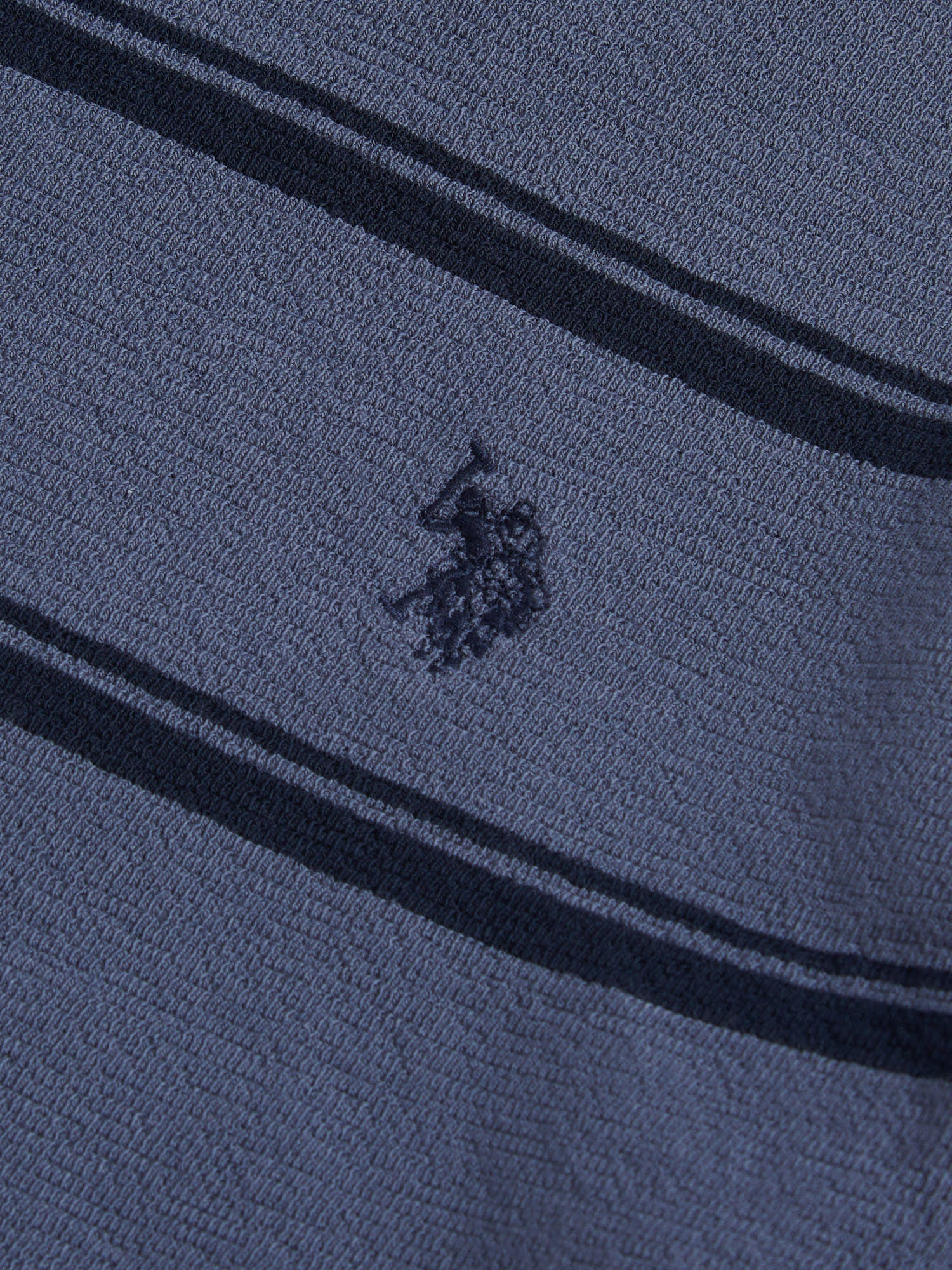 Mens Terry Stripe T-Shirt in Vintage Indigo