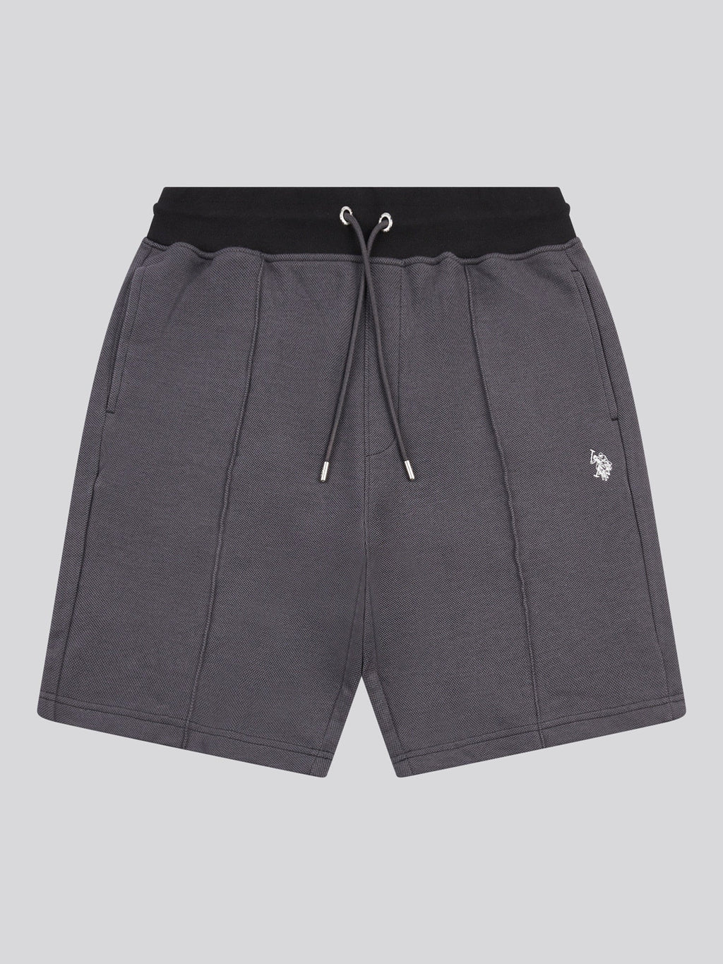 Mens Smart Two Tone Pleat Short in Black