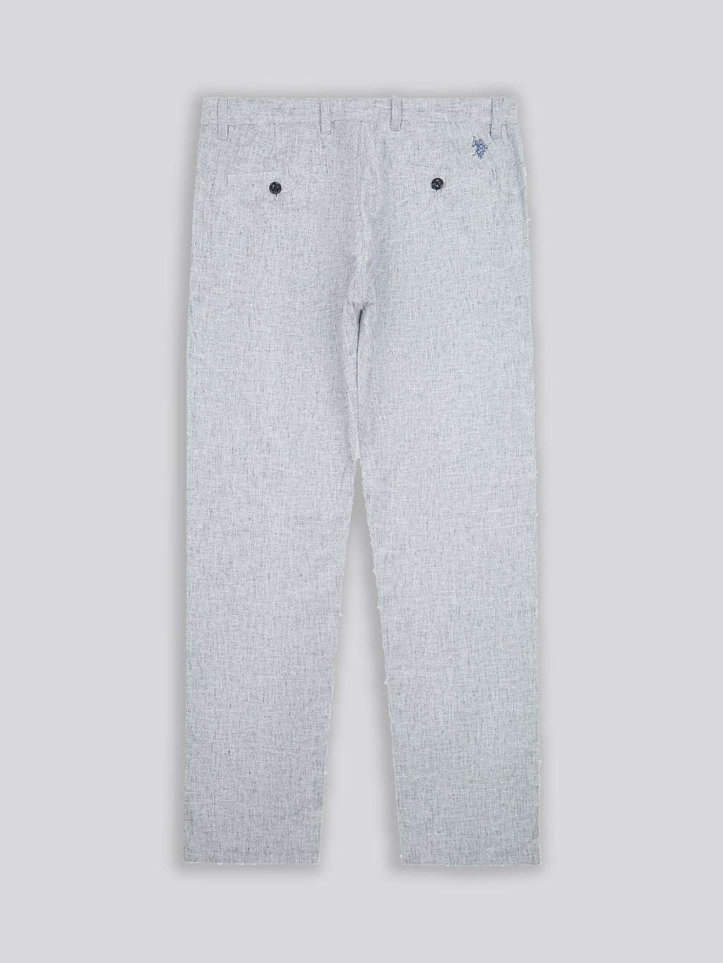 Mens Linen Blend Yarn Dyed Woven Trouser in Dark Sapphire Navy / Moonlight Blue DHM