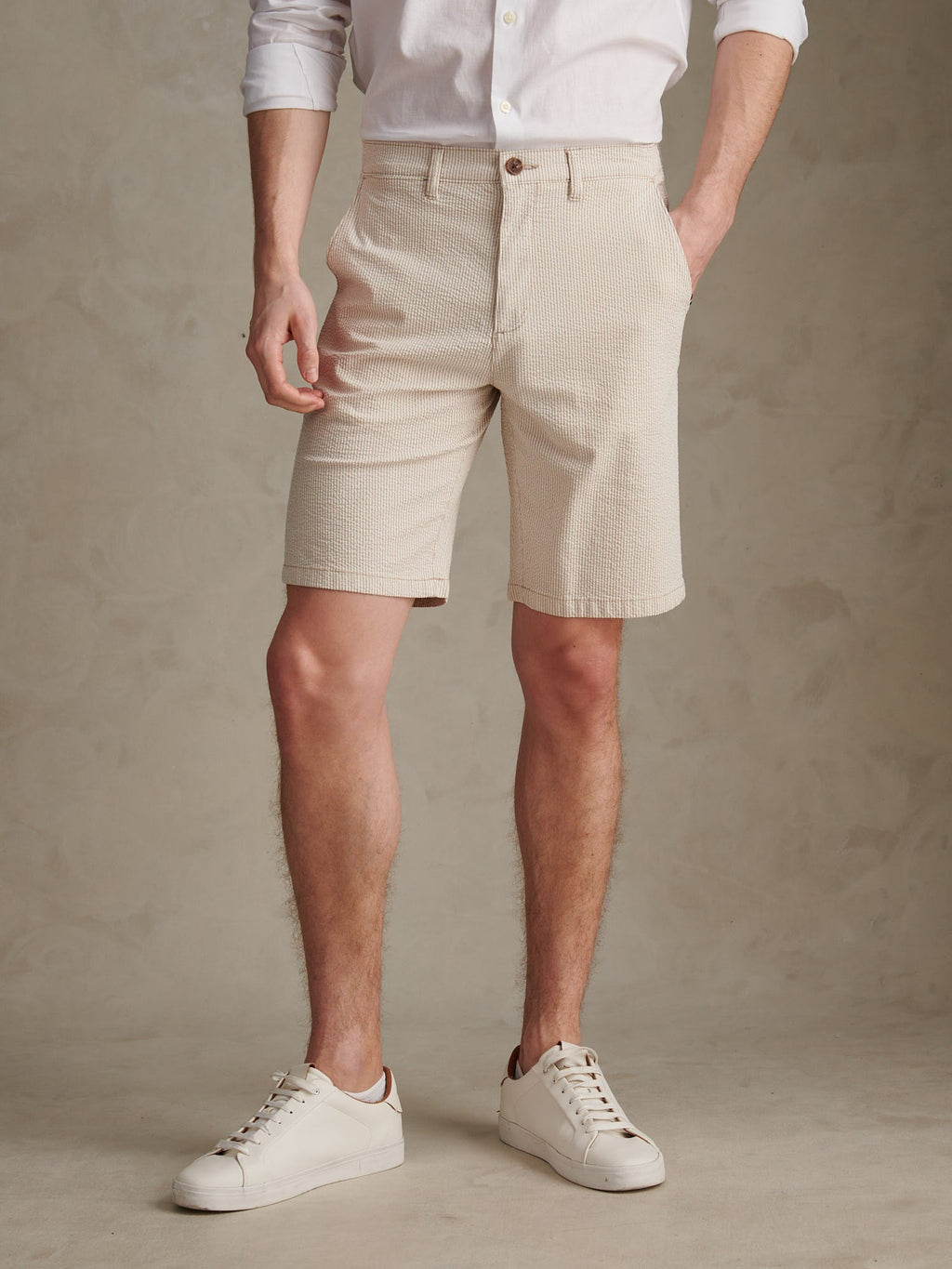 Mens Seersucker Chino Short Atmosphere