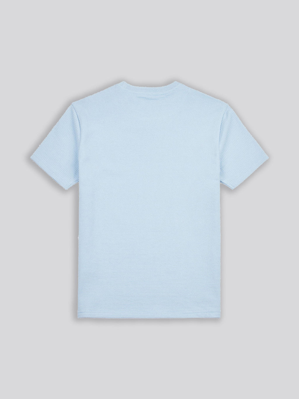 Mens Texture Double Horsemen T-Shirt in Chambray Blue