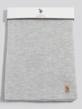 Mens Rib Knit Scarf in Mid Grey Marl