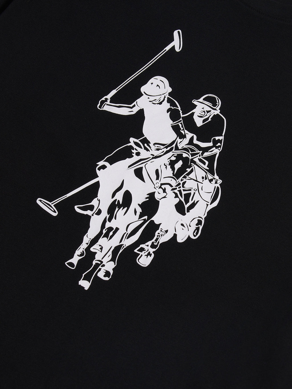 Mens Double Horsemen Graphic T-Shirt Black