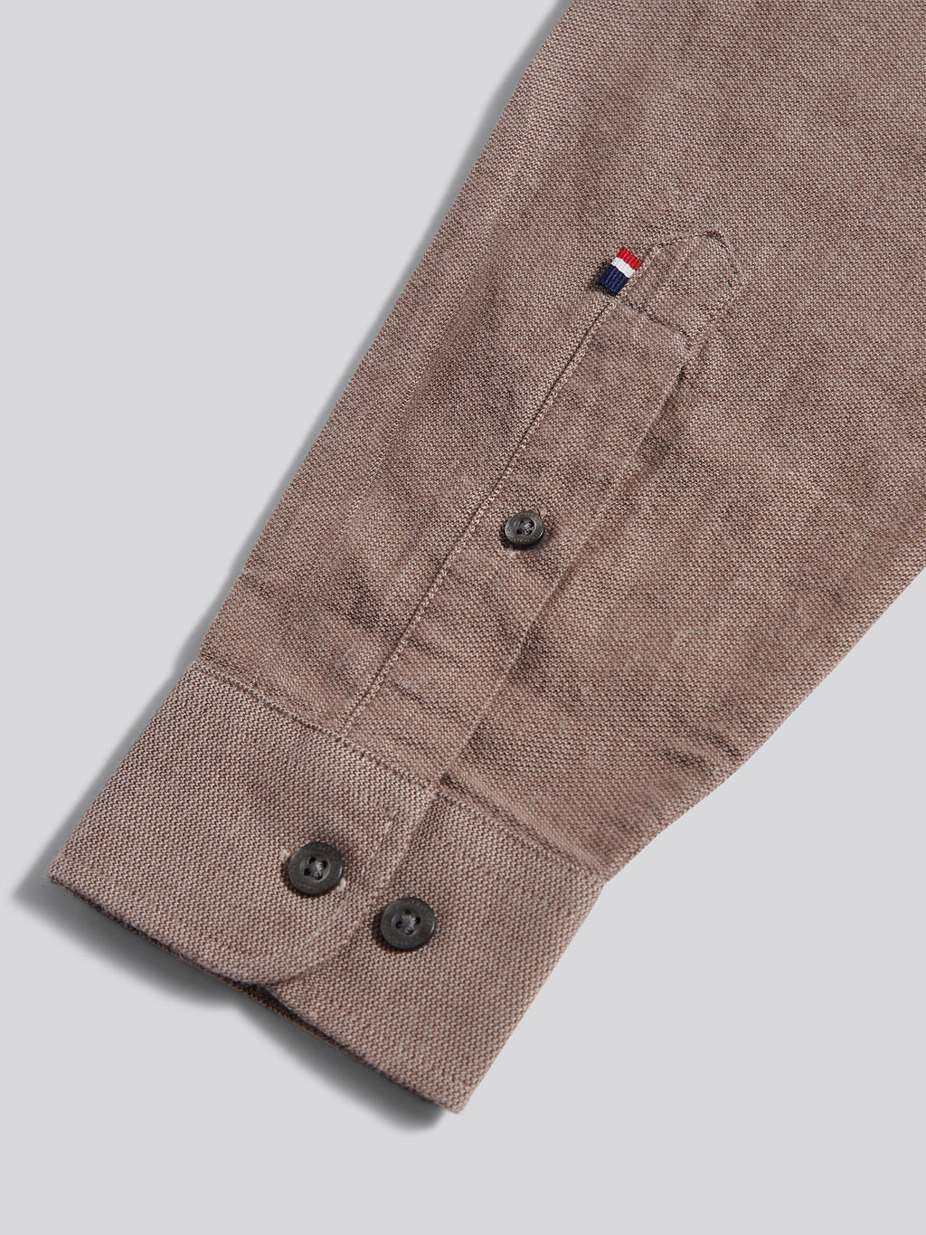 Mens Brushed Dobby Shirt in Chocolate Martini