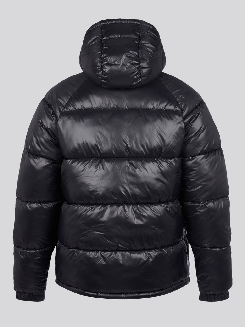 Mens High Shine Heavyweight Quilted Jacket in Black