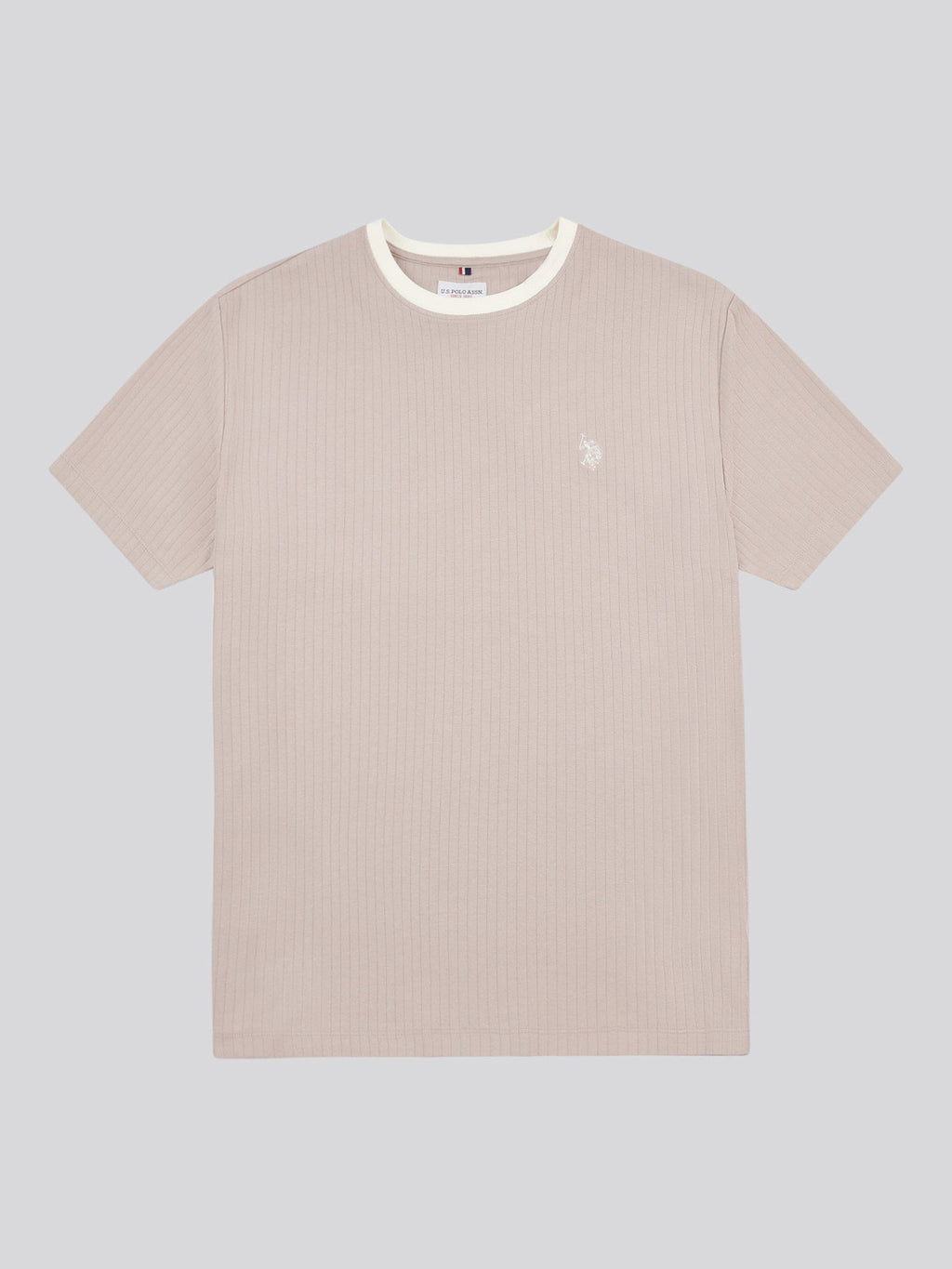 Mens Rib Texture T-Shirt in Atmosphere