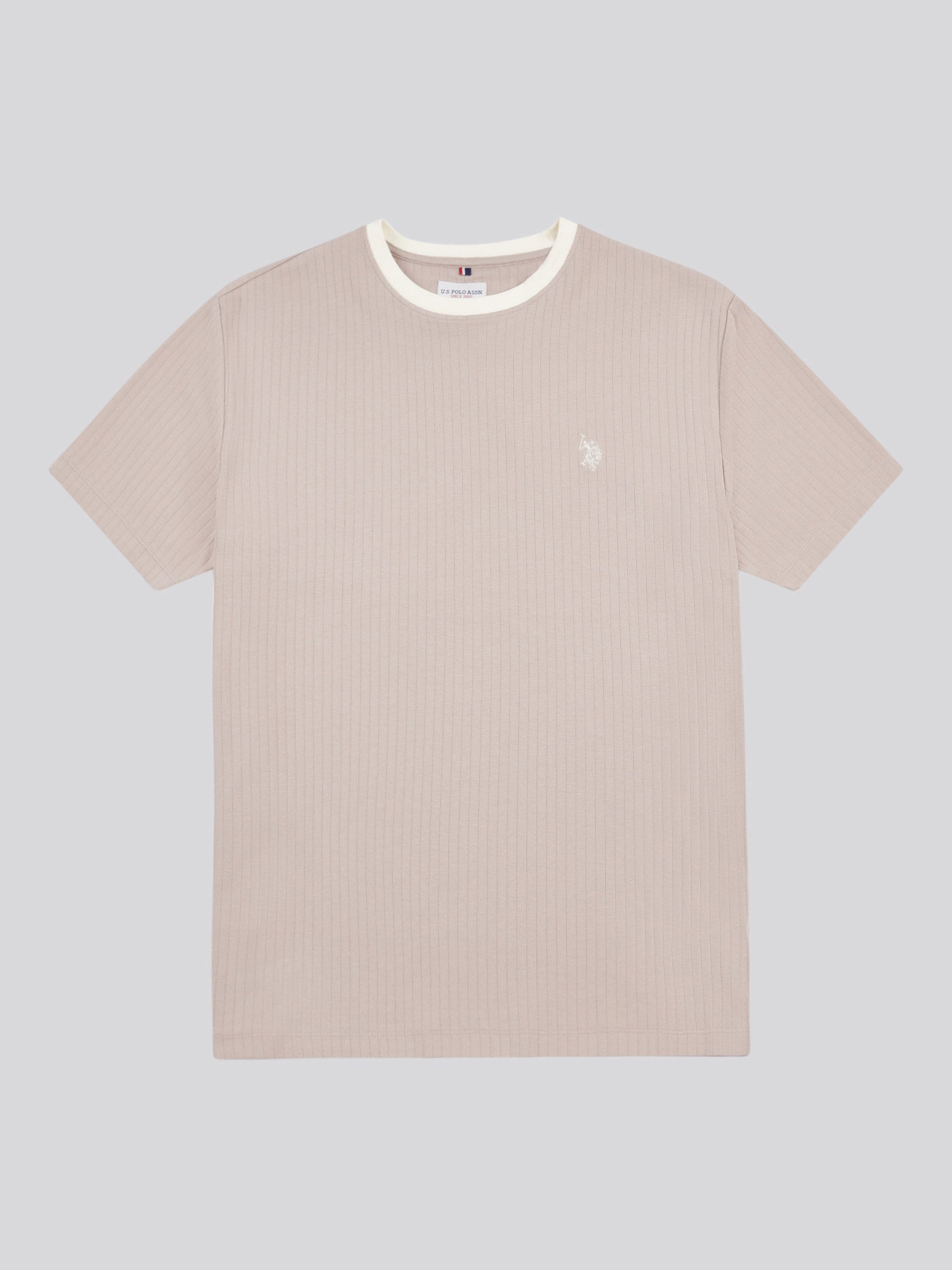 Mens Rib Texture T-Shirt in Atmosphere